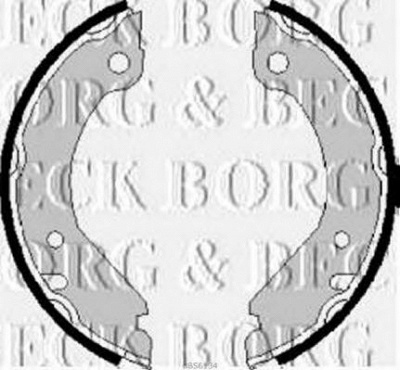 BORG & BECK bbs6134 -  Комплект тормозных колодок, стояночная тормозная система